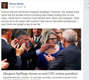 Nancy also reminded us how Spellings described NCLB, 'like Ivory Soap, 99% pure.'