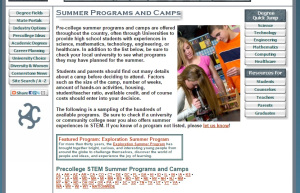 To learn more:  http://www.careercornerstone.org/pcsumcamps.htm