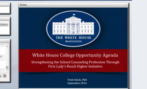 The group responsible for the movement to require school counselors to undergo 'non negotiable' CCR training?? The White House's plan..not the people's idea. 