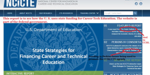 You, too, can visit the federal funded CTE center: http://ctecenter.ed.gov/
