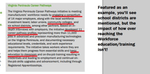 We know from past researched links and resulting posts, that career paths begin much too early for our students. Workforce Innovation and Opportunity Act will only continue to force this issue into classrooms.